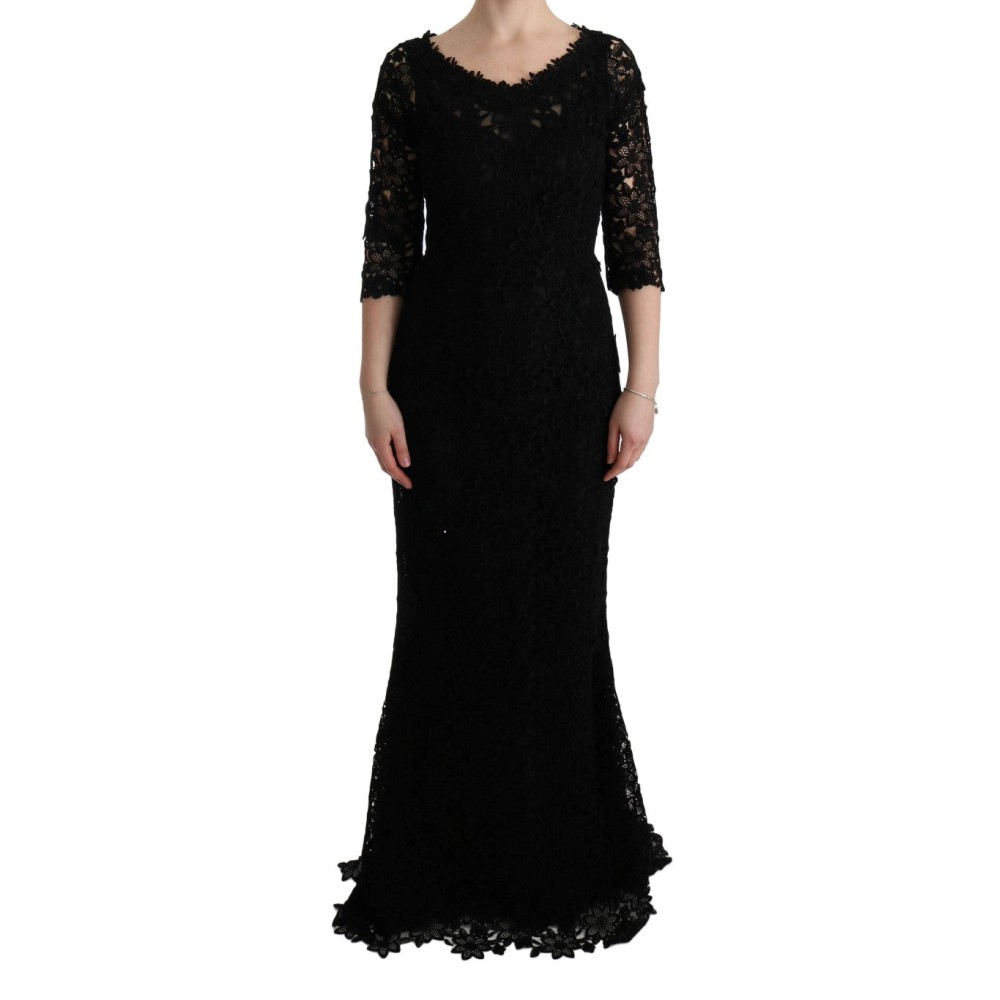 Dolce & Gabbana Elegantes Schwarzes Etuikleid mit Seidenfutter