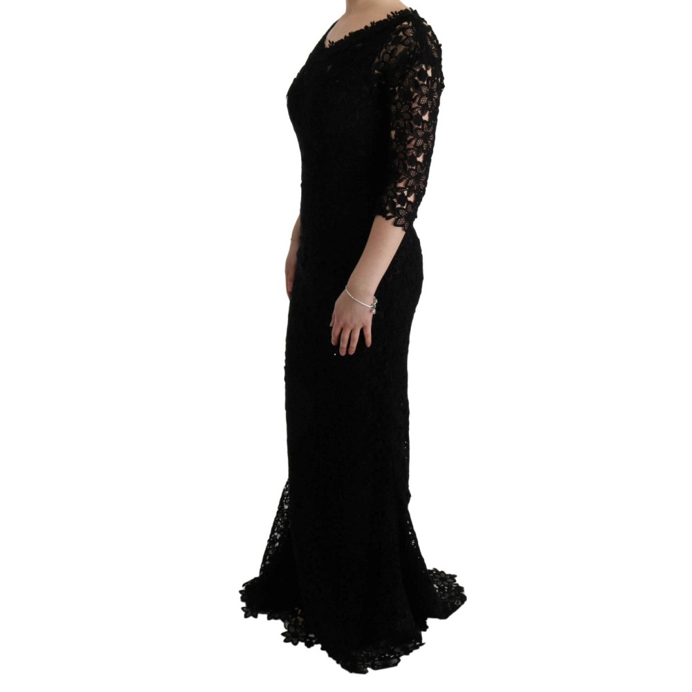 Dolce & Gabbana Elegantes Schwarzes Etuikleid mit Seidenfutter