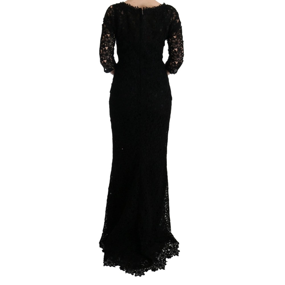Dolce & Gabbana Elegantes Schwarzes Etuikleid mit Seidenfutter