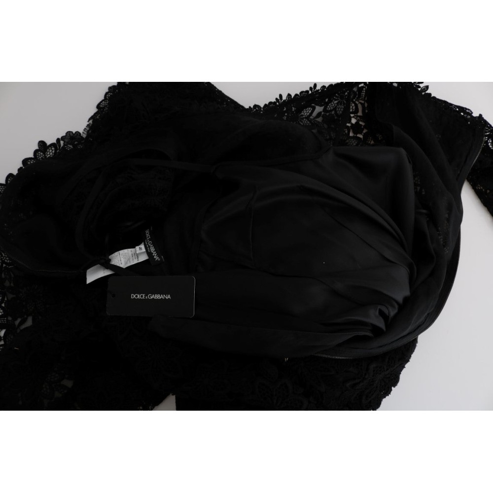 Dolce & Gabbana Elegantes Schwarzes Etuikleid mit Seidenfutter