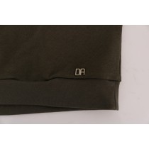 Daniele Alessandrini Wunderschöner grüner Baumwollpullover mit Rundhalsausschnitt