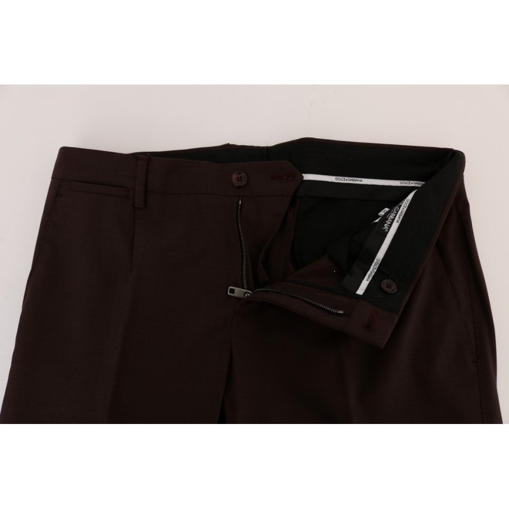 Dolce & Gabbana Elegante Slim Fit Formal Hose in Lila