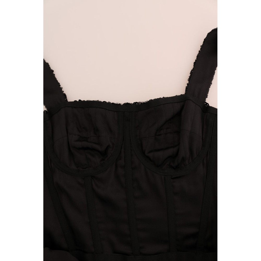Dolce & Gabbana Elegantes gepunktetes Etuikleid