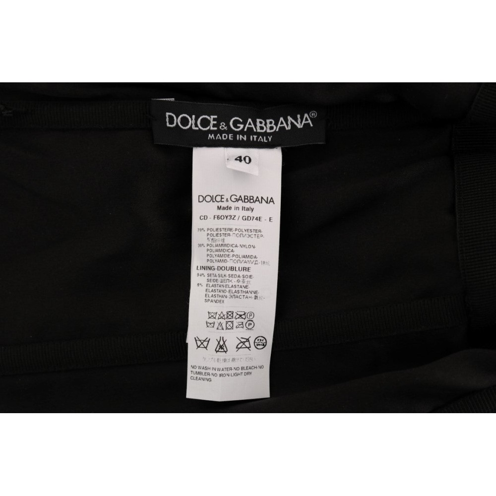 Dolce & Gabbana Elegantes gepunktetes Etuikleid