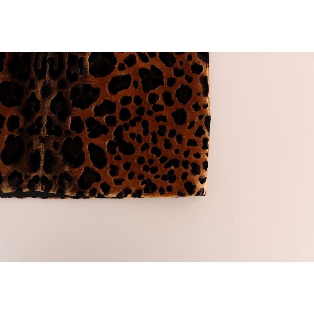Dolce & Gabbana Ärmelloses Leopard-Mini-Etuikleid