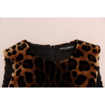 Dolce & Gabbana Ärmelloses Leopard-Mini-Etuikleid