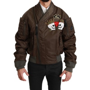 Dolce & Gabbana Paillettenbesetzte doppelreihige Bomberjacke