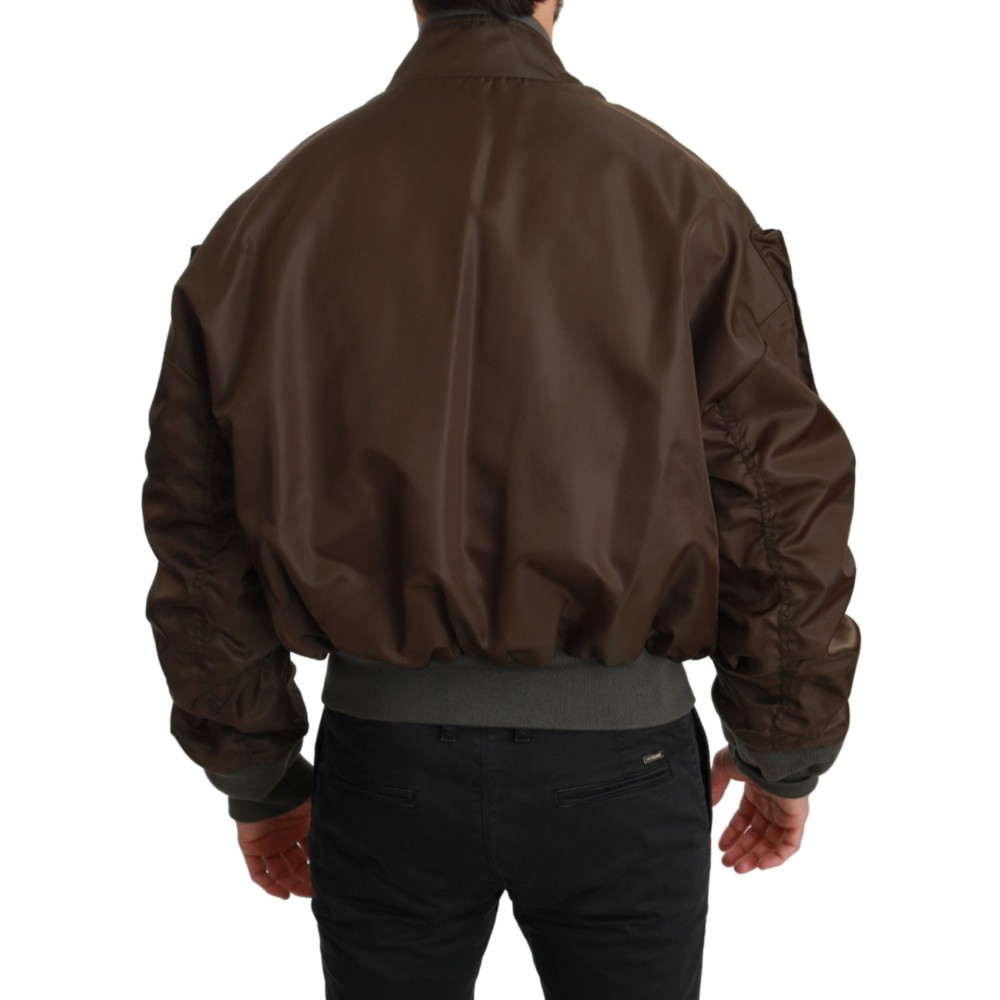 Dolce & Gabbana Paillettenbesetzte doppelreihige Bomberjacke