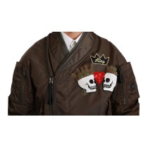 Dolce & Gabbana Paillettenbesetzte doppelreihige Bomberjacke