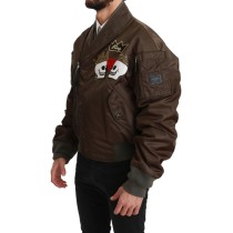 Dolce & Gabbana Paillettenbesetzte doppelreihige Bomberjacke