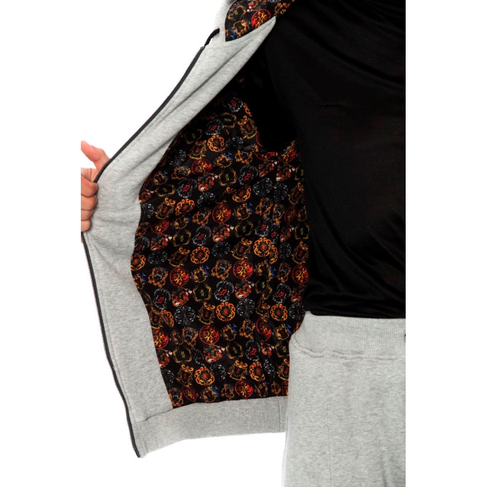 Billionaire Italian Couture Eleganter grauer Baumwoll-Sweatdress mit Kapuze