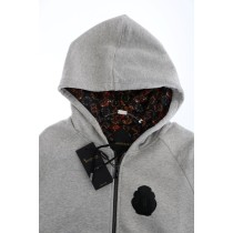 Billionaire Italian Couture Eleganter grauer Baumwoll-Sweatdress mit Kapuze