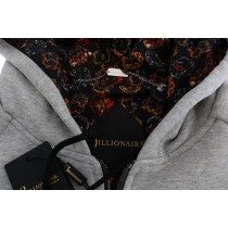 Billionaire Italian Couture Eleganter grauer Baumwoll-Sweatdress mit Kapuze