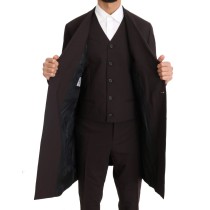 Dolce & Gabbana Eleganter bordeauxfarbener Zweireiher-Anzug