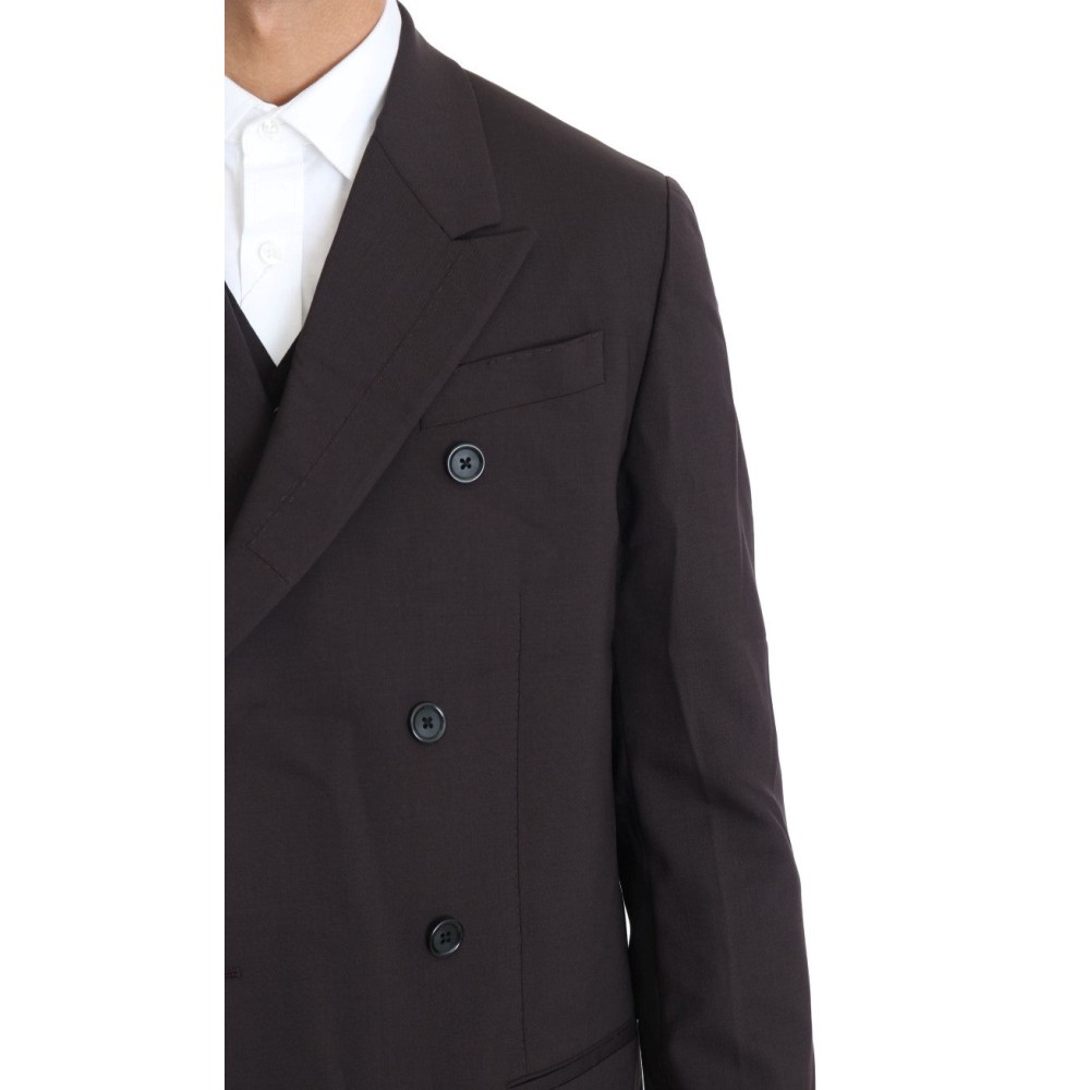 Dolce & Gabbana Eleganter bordeauxfarbener Zweireiher-Anzug