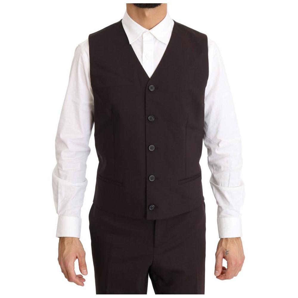 Dolce & Gabbana Eleganter bordeauxfarbener Zweireiher-Anzug
