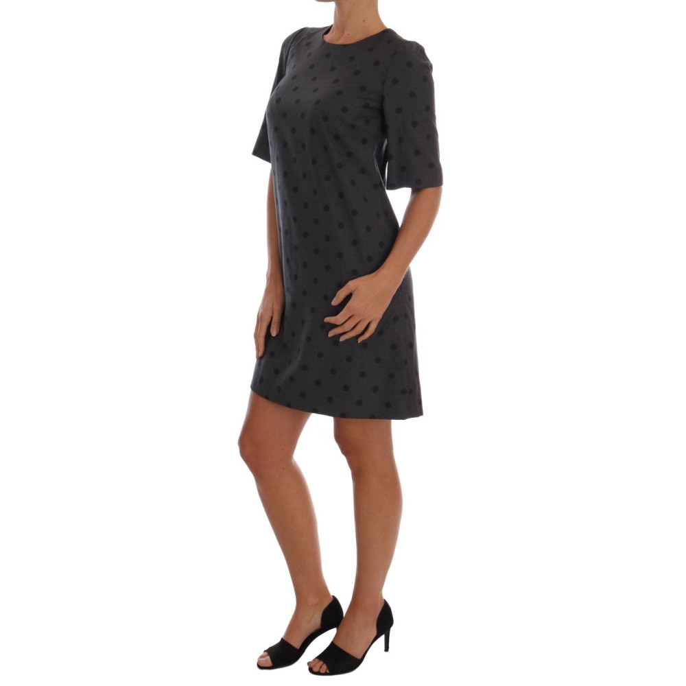 Dolce & Gabbana Schickes Kleid aus gepunkteter Wolle