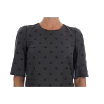 Dolce & Gabbana Schickes Kleid aus gepunkteter Wolle
