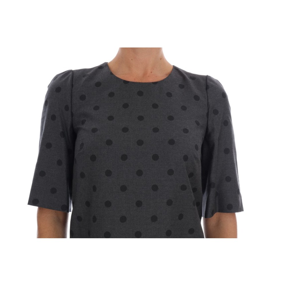 Dolce & Gabbana Schickes Kleid aus gepunkteter Wolle