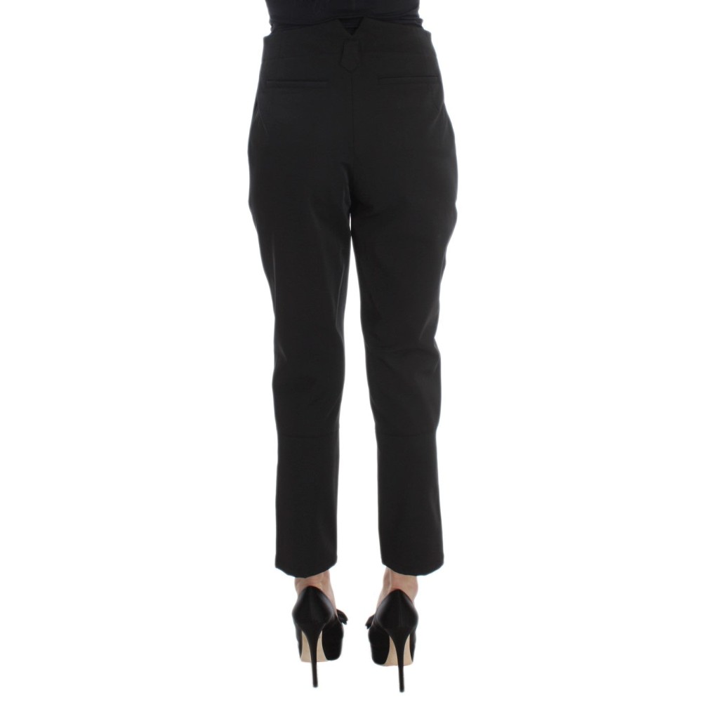 Ermanno Scervino Elegante Cropped Caprihose in Schwarz
