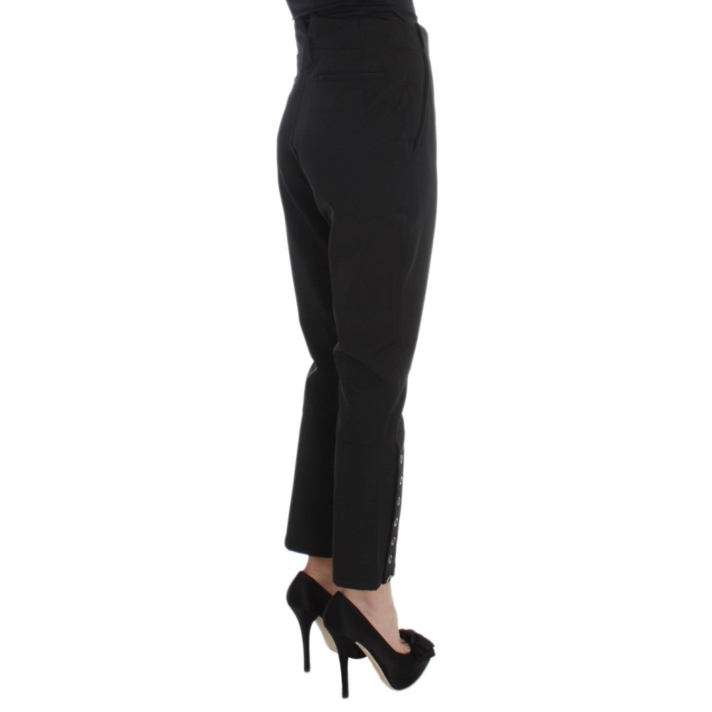 Ermanno Scervino Elegante Cropped Caprihose in Schwarz