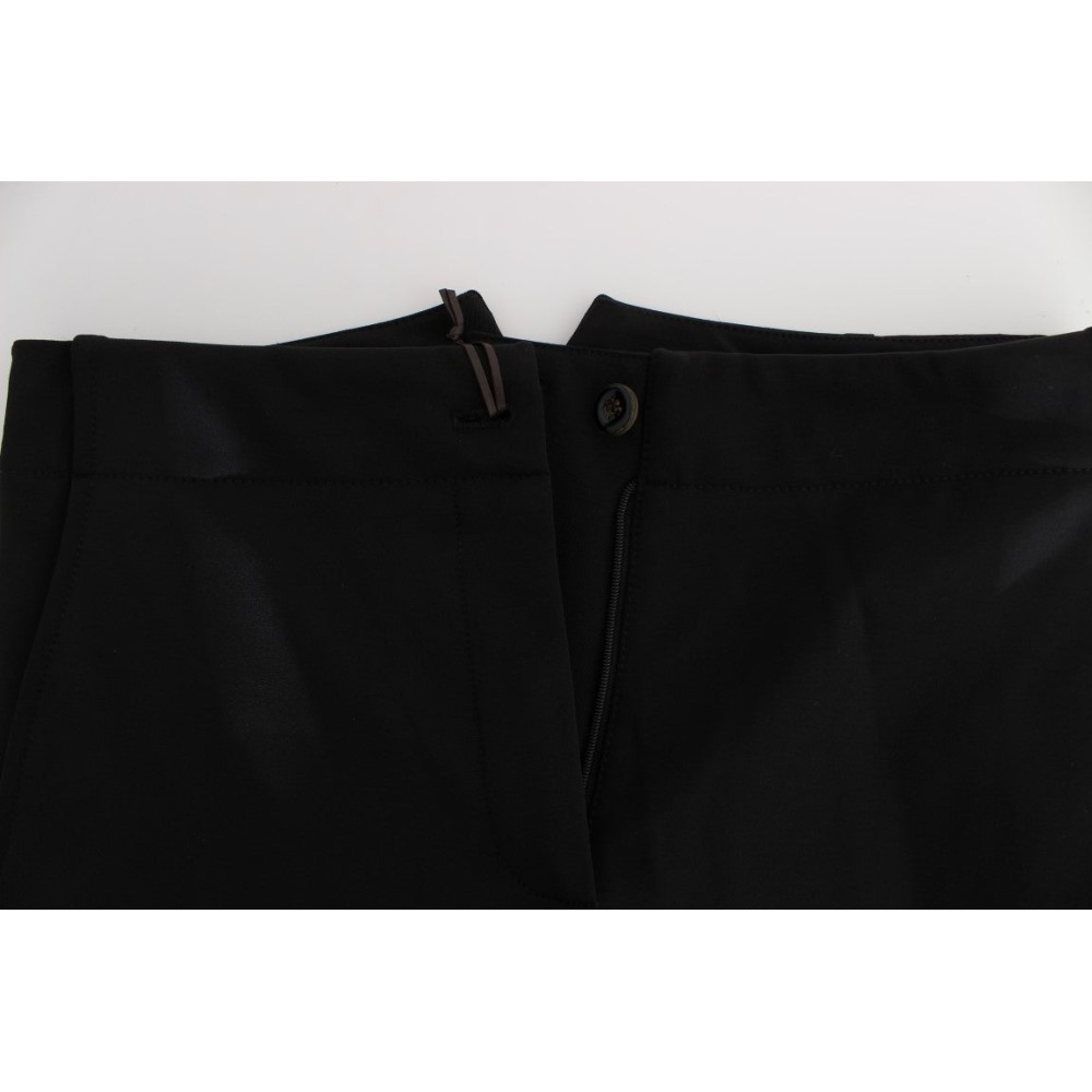 Ermanno Scervino Elegante Cropped Caprihose in Schwarz