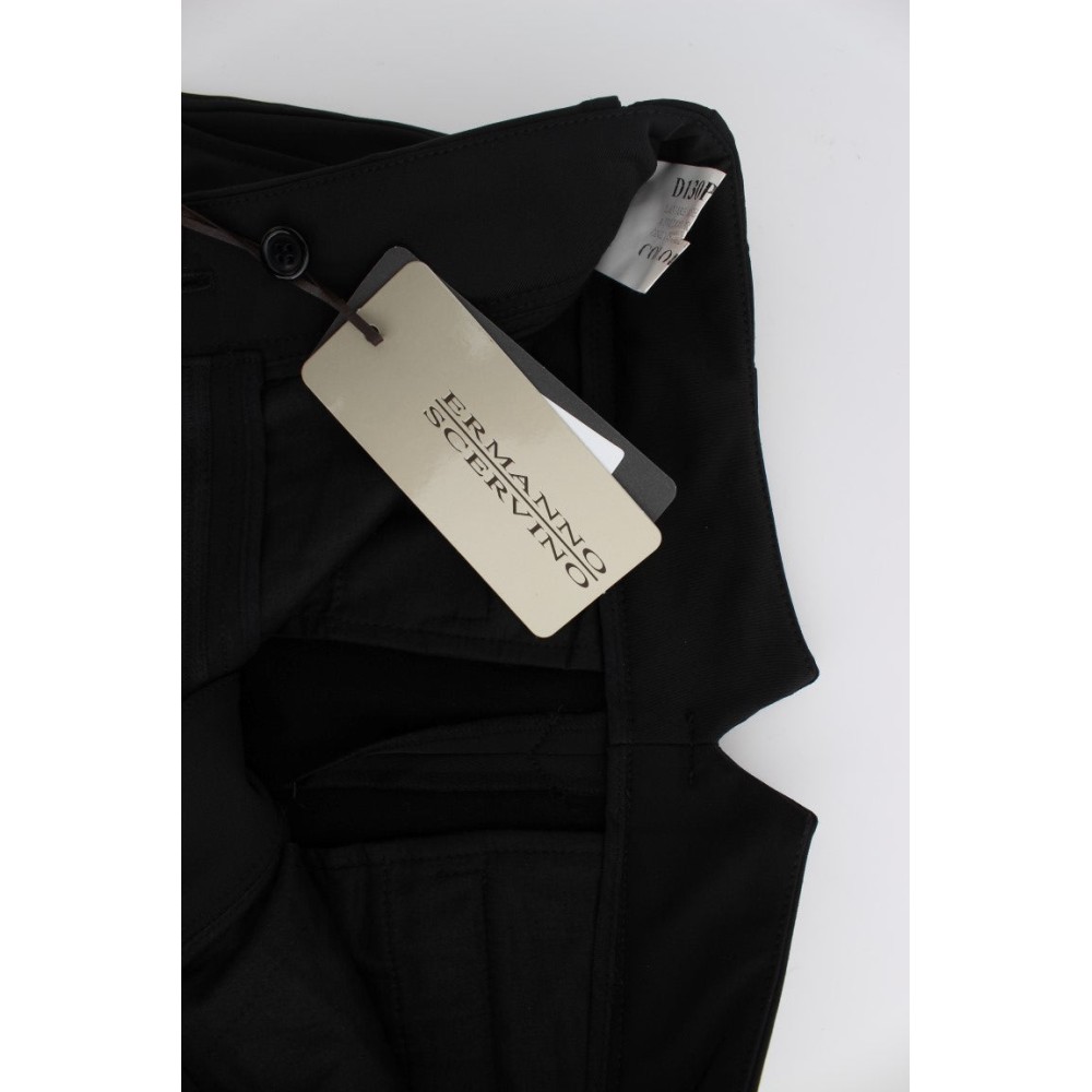 Ermanno Scervino Elegante Cropped Caprihose in Schwarz