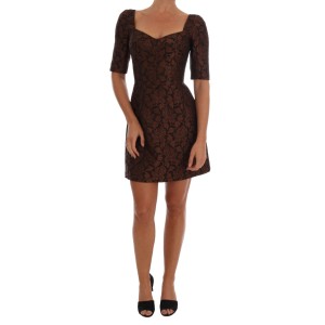 Dolce & Gabbana Schickes braunes Minikleid aus Wollmischung