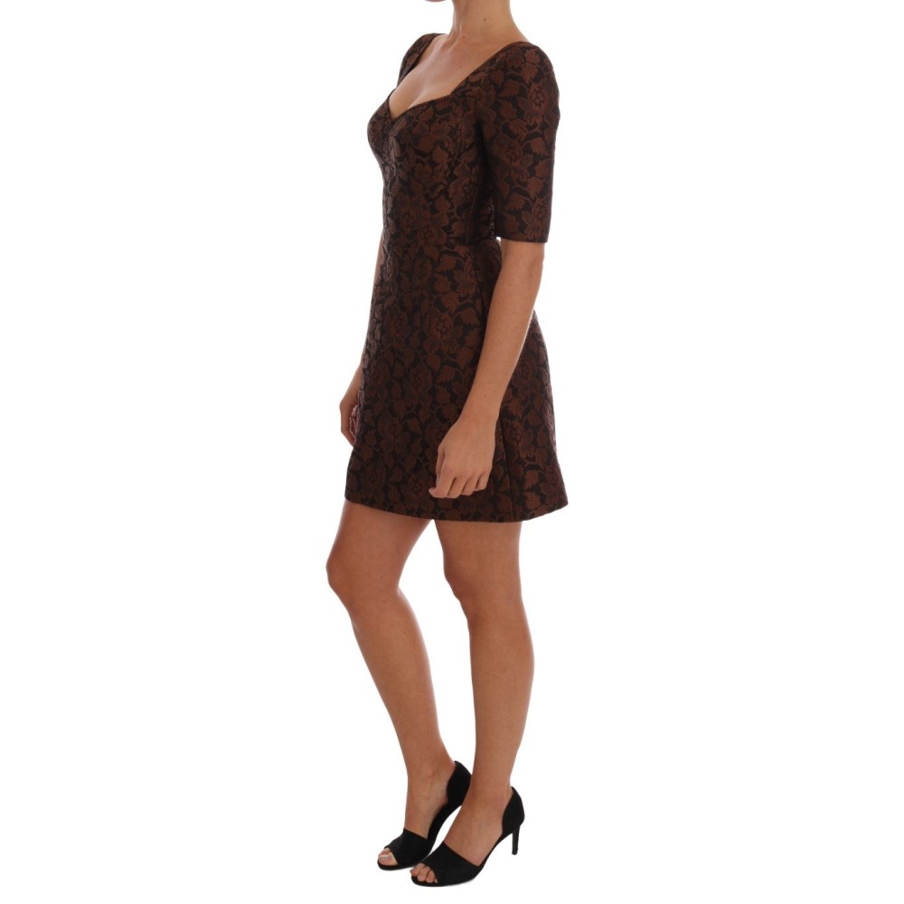 Dolce & Gabbana Schickes braunes Minikleid aus Wollmischung