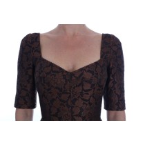Dolce & Gabbana Schickes braunes Minikleid aus Wollmischung