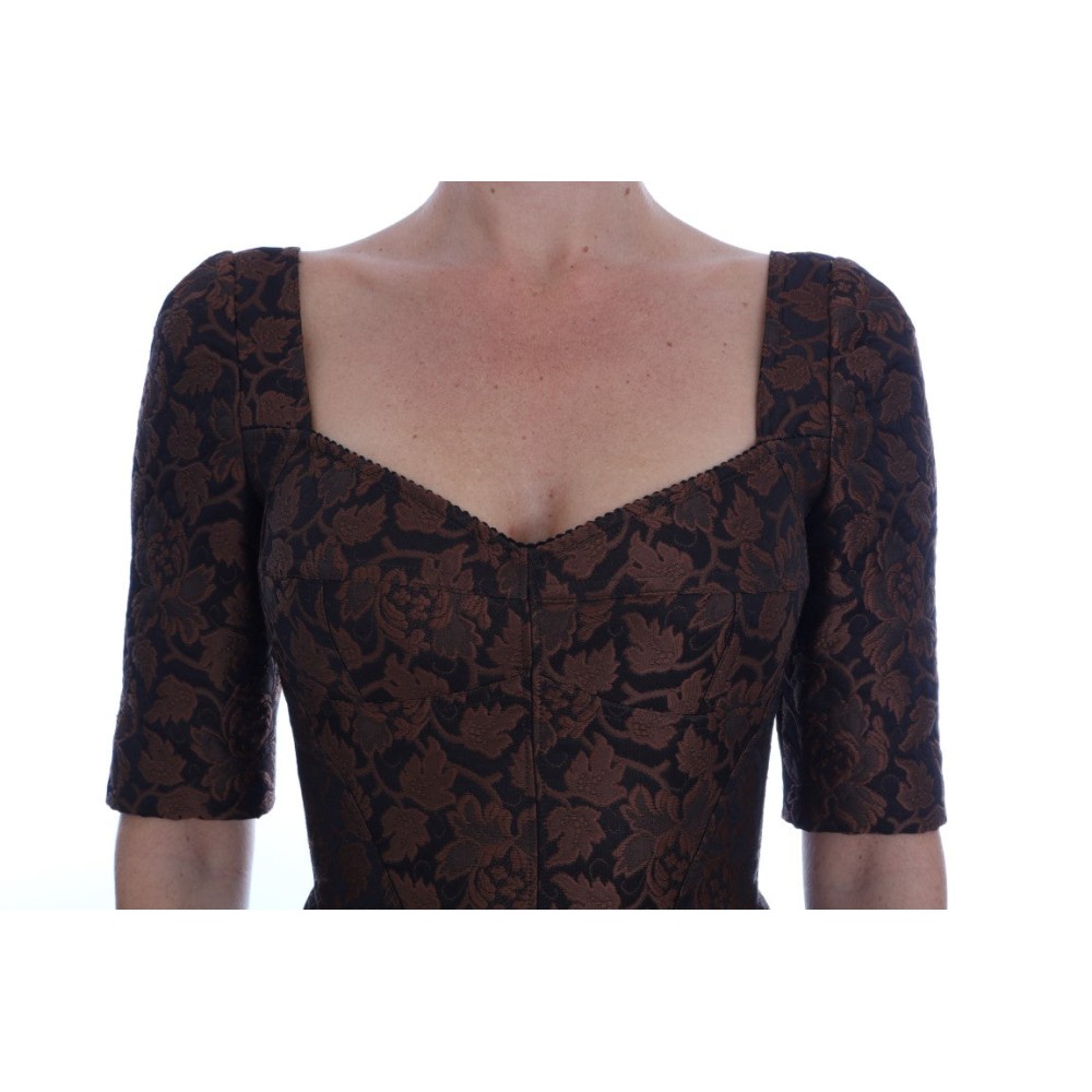 Dolce & Gabbana Schickes braunes Minikleid aus Wollmischung