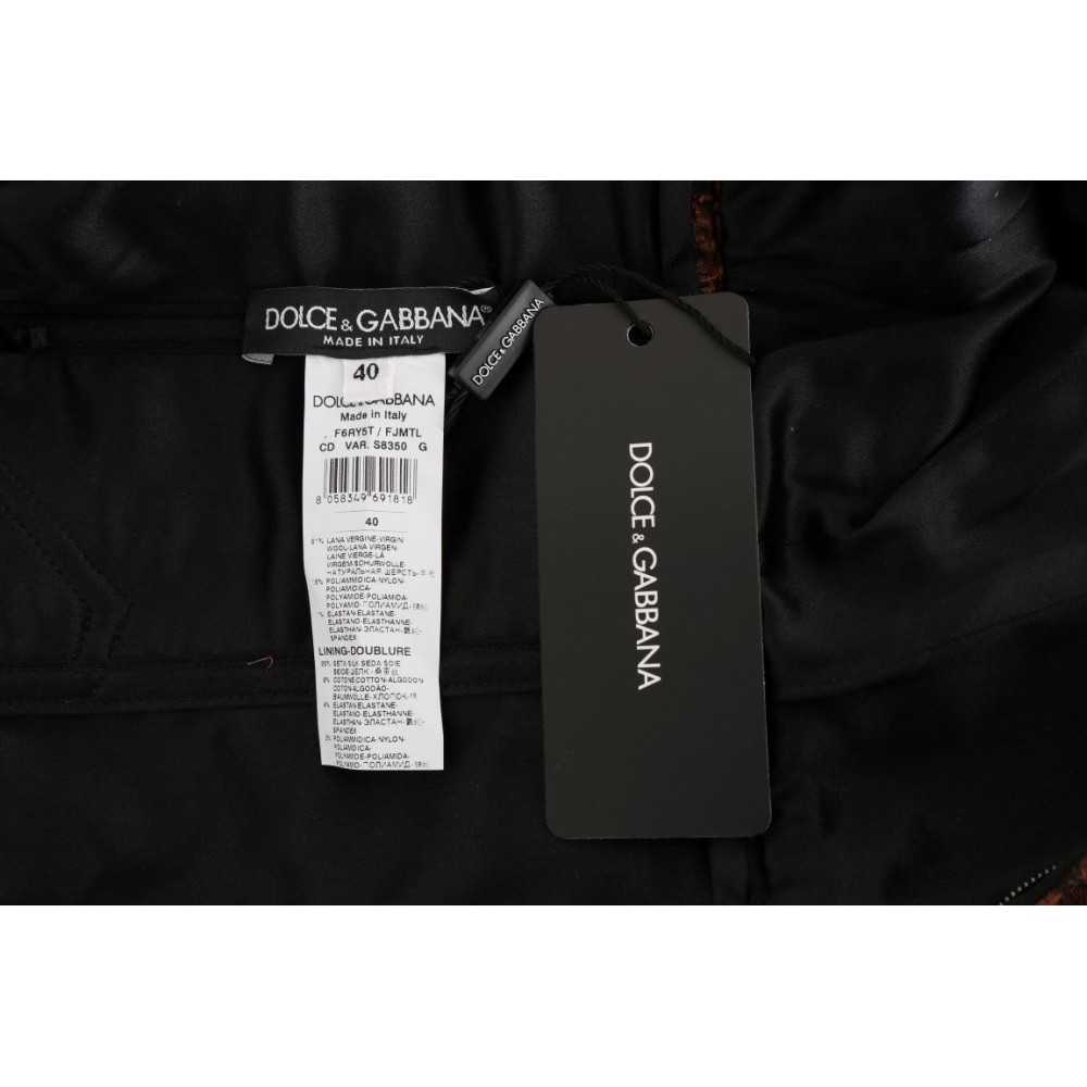 Dolce & Gabbana Schickes braunes Minikleid aus Wollmischung