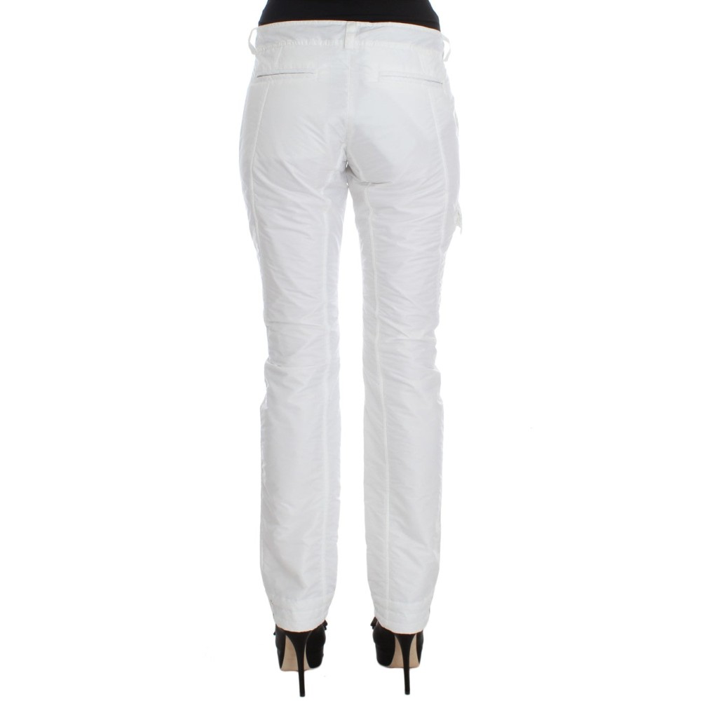 Ermanno Scervino Schicke weiße Cargo-Hose aus Nylon von einem italienischen Designer