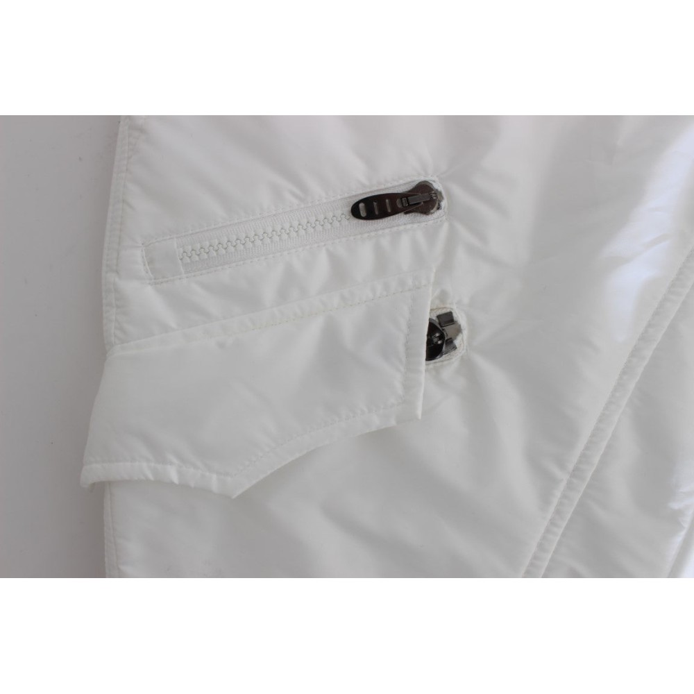 Ermanno Scervino Schicke weiße Cargo-Hose aus Nylon von einem italienischen Designer