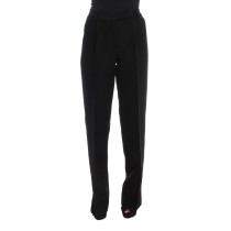 Ermanno Scervino Schicke schwarze Jeans mit weitem Bein aus Seidenmischung