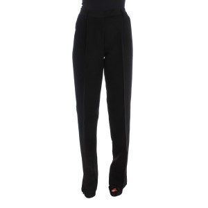 Ermanno Scervino Schicke schwarze Jeans mit weitem Bein aus Seidenmischung