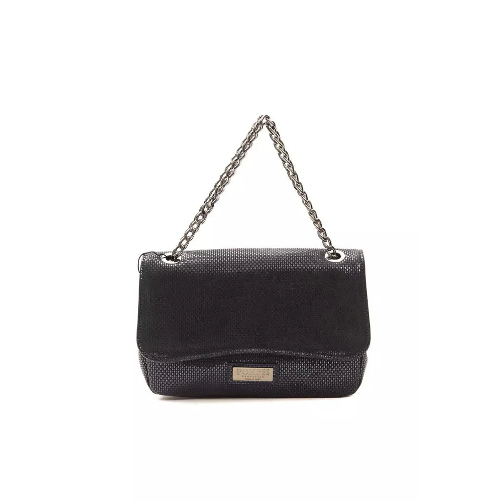 Pompei Donatella Blaue Leder Damen Crossbody Tasche