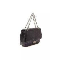 Pompei Donatella Blaue Leder Damen Crossbody Tasche