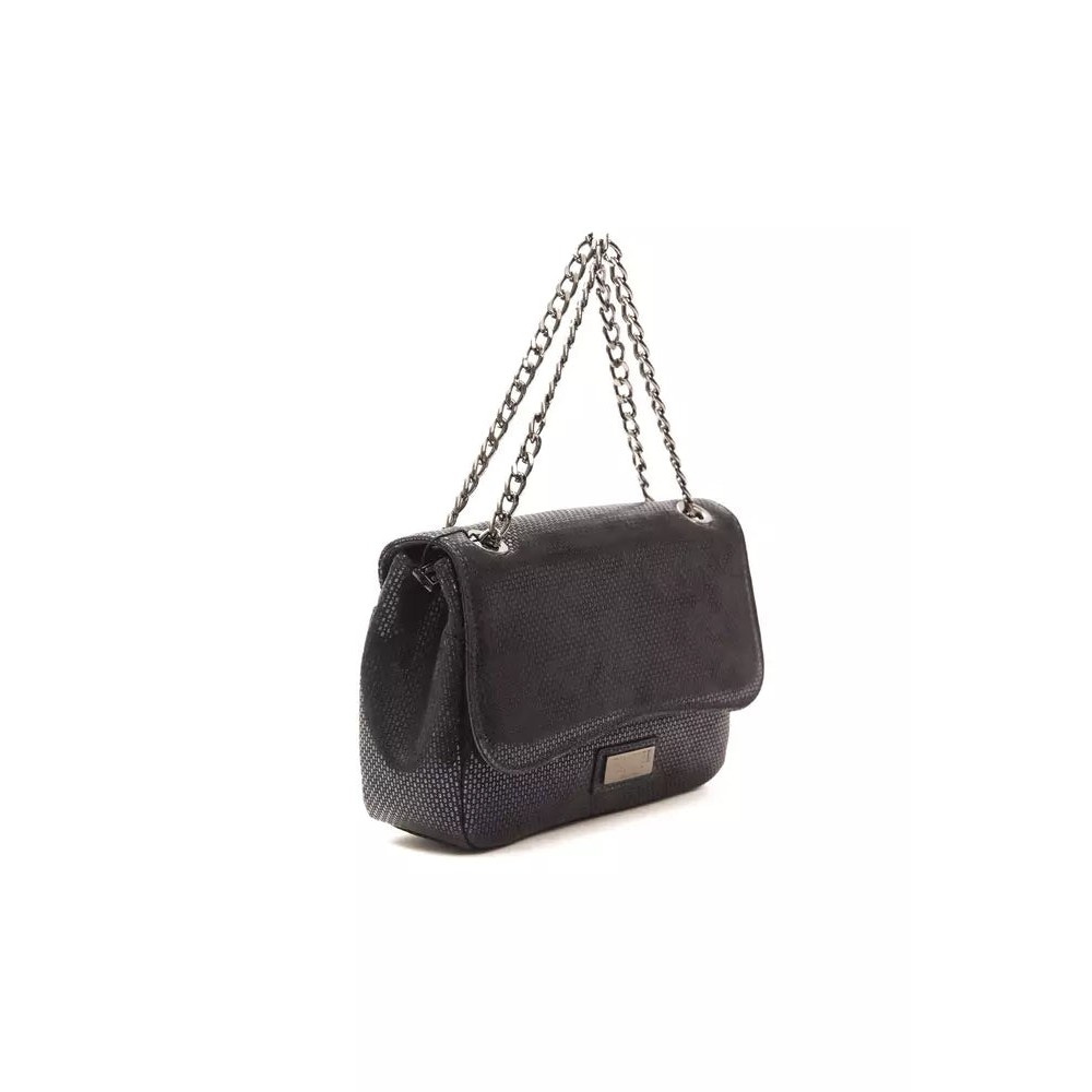 Pompei Donatella Blaue Leder Damen Crossbody Tasche