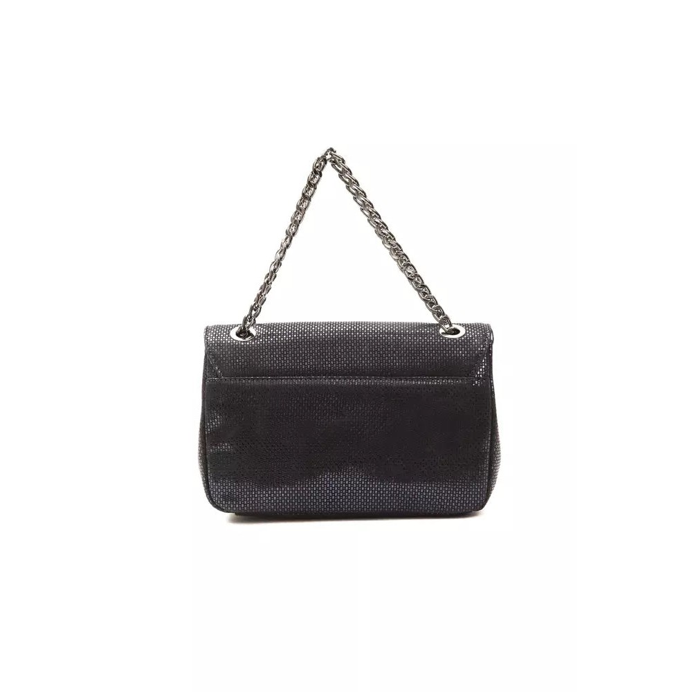 Pompei Donatella Blaue Leder Damen Crossbody Tasche