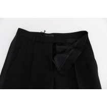 Ermanno Scervino Schicke schwarze Jeans mit weitem Bein aus Seidenmischung