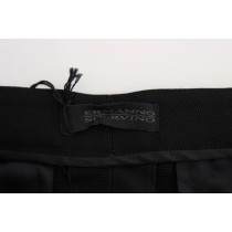 Ermanno Scervino Schicke schwarze Jeans mit weitem Bein aus Seidenmischung