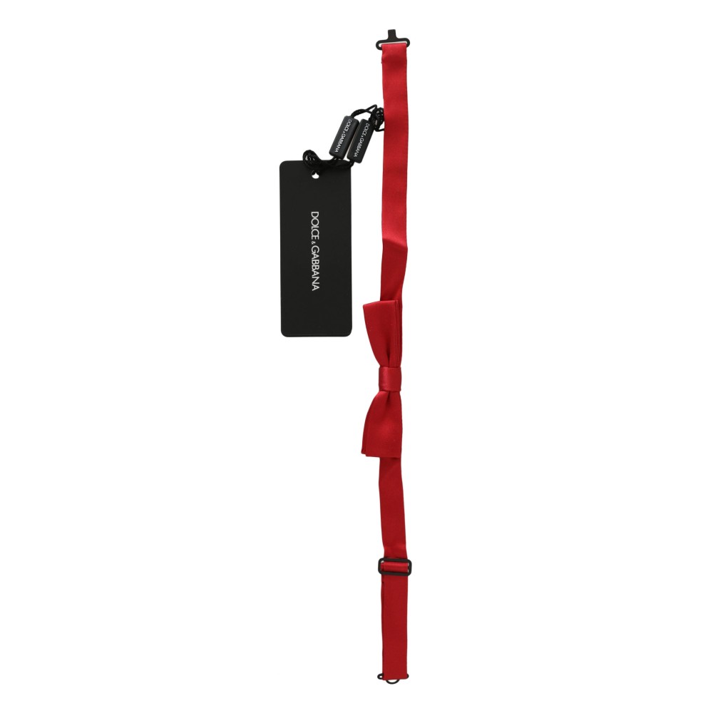 Dolce & Gabbana Elegante rote Seidenfliege