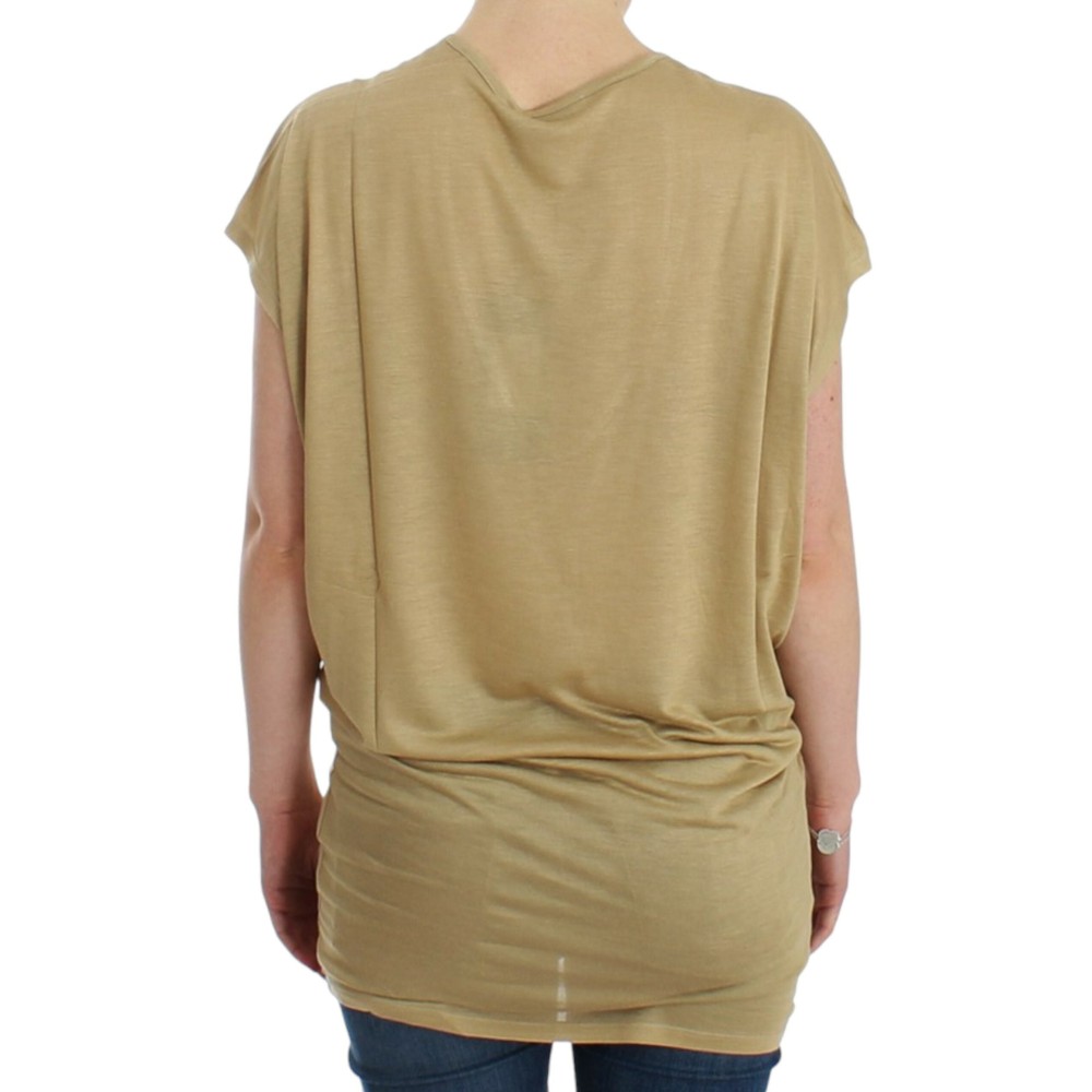 Costume National Schickes Tunika-Top mit V-Ausschnitt und Motivdruck