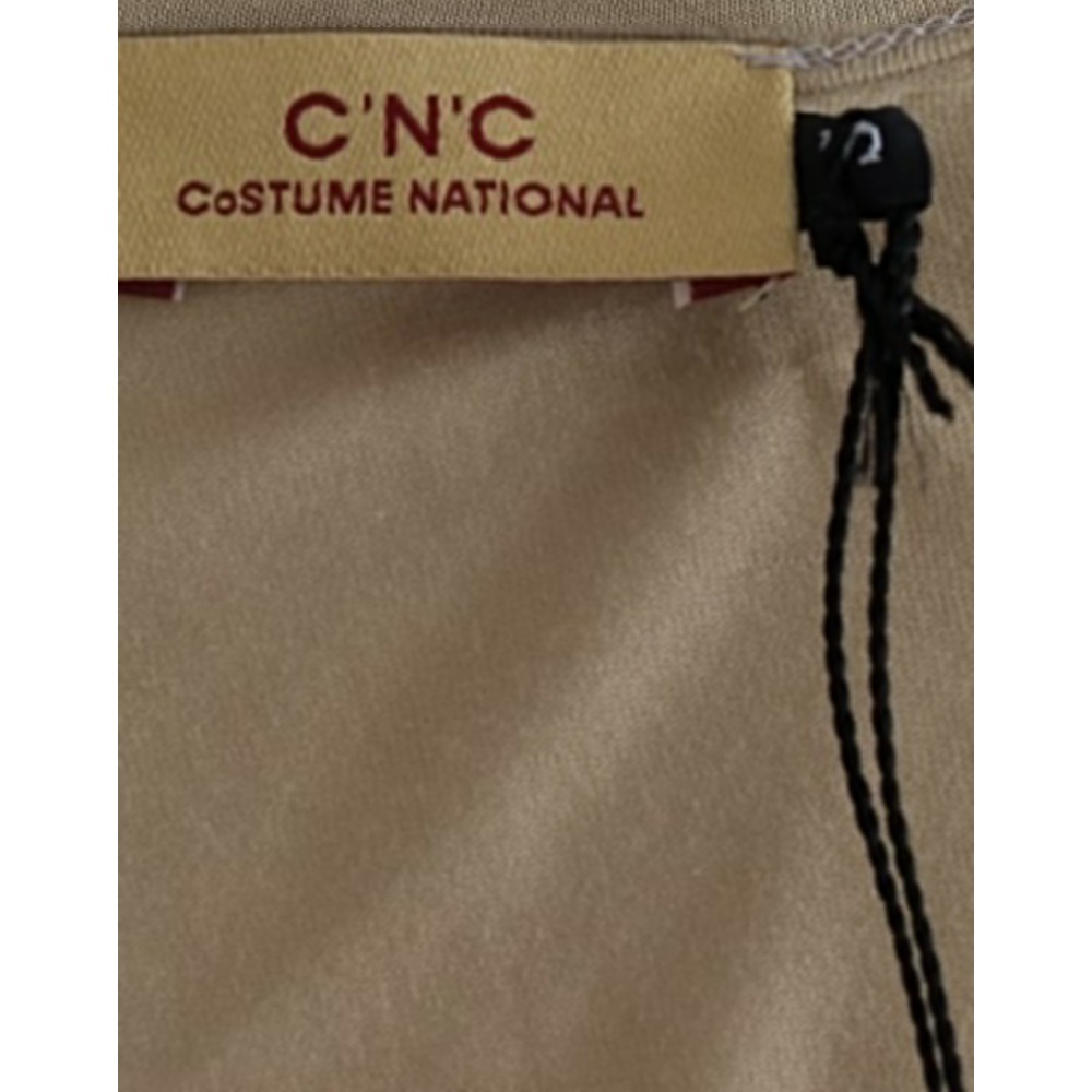 Costume National Schickes Tunika-Top mit V-Ausschnitt und Motivdruck