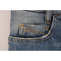Costume National Schicke blaue Slim Fit Designer Jeans