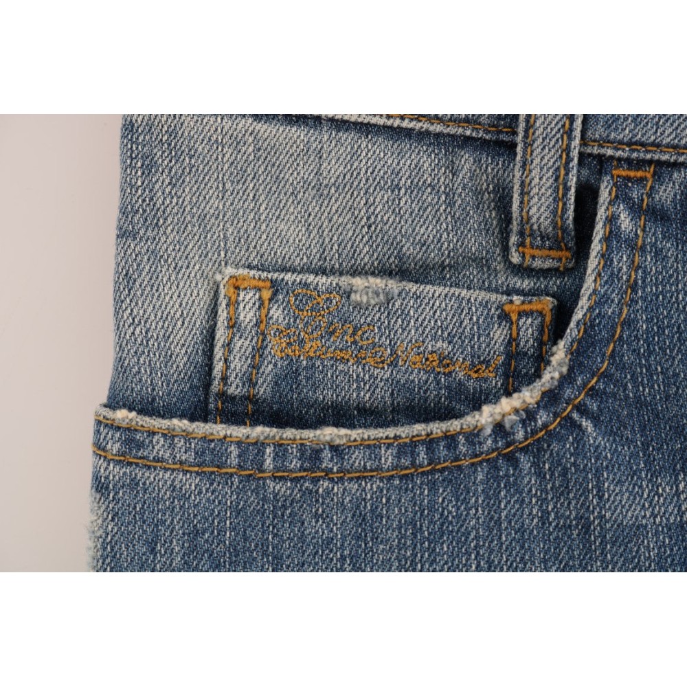 Costume National Schicke blaue Slim Fit Designer Jeans