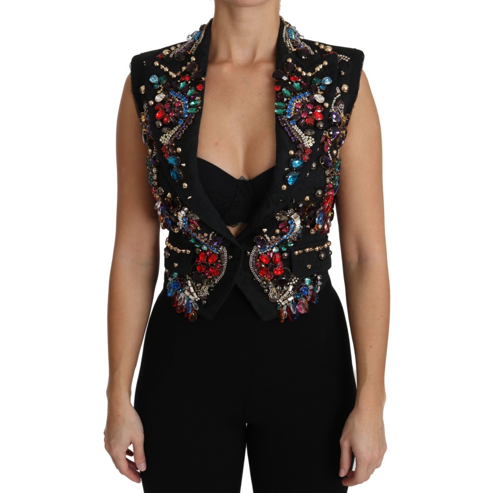 Dolce & Gabbana Verzauberte Sizilien Weste mit Kristallverzierung