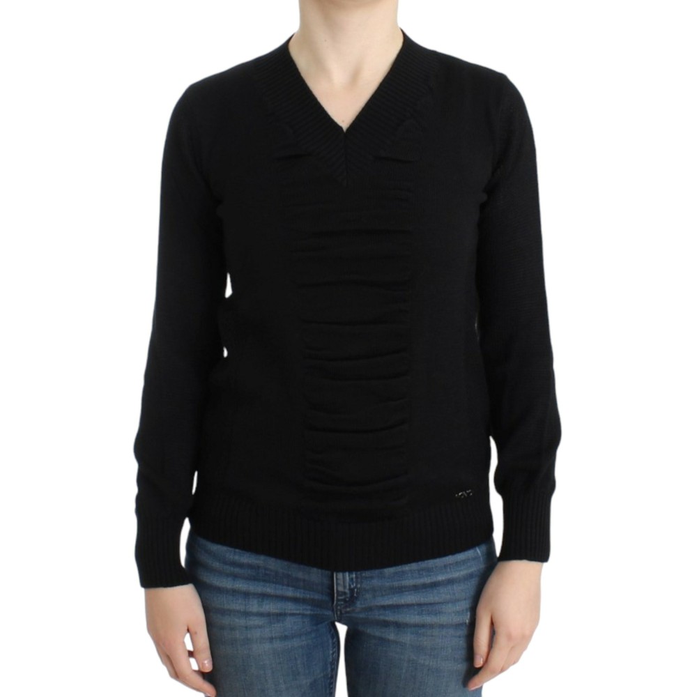 Costume National Leichter Pullover mit elegantem V-Ausschnitt