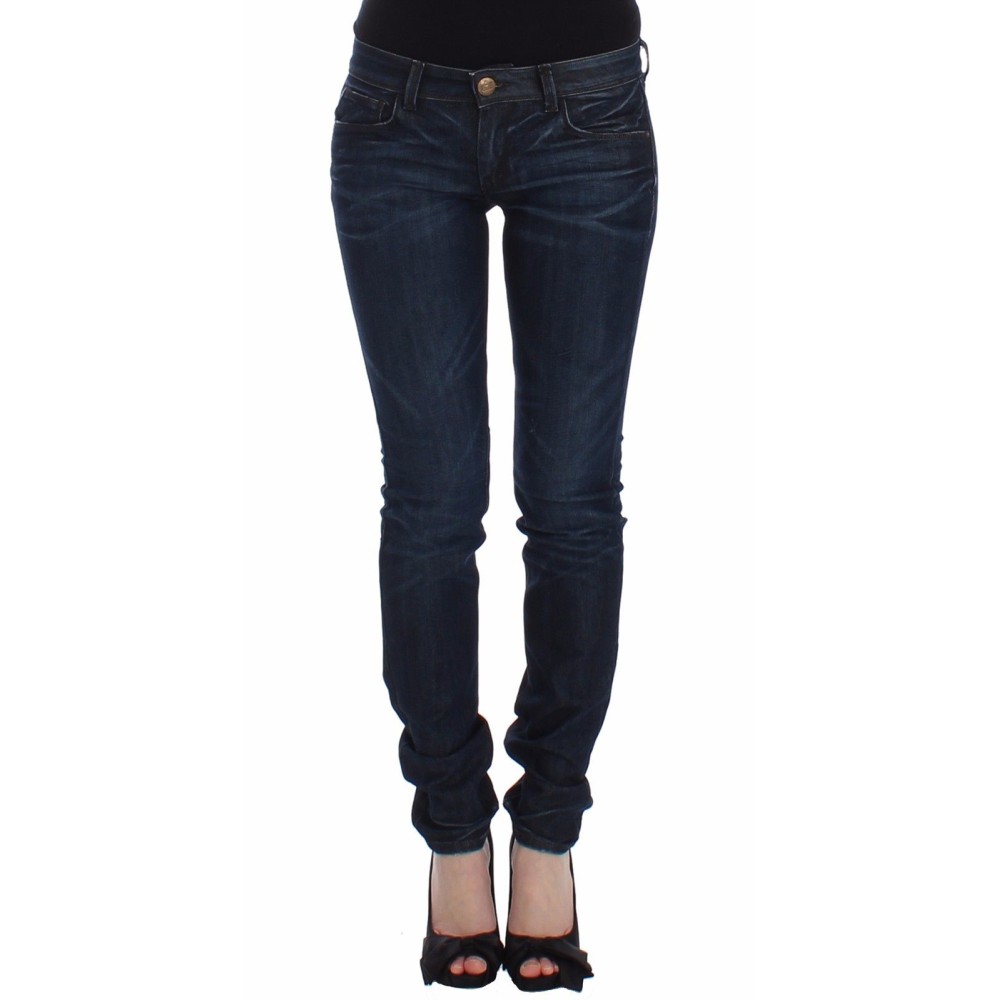 Ermanno Scervino Chic Dunkelblaue Skinny Jeans